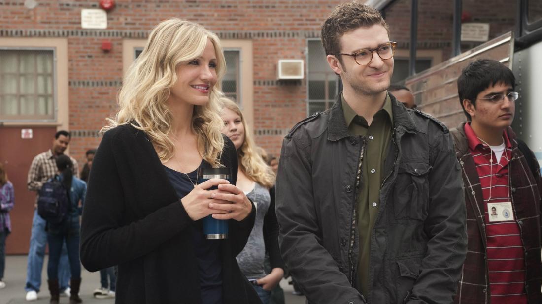 Cameron Diaz and Justin Timberlake in a scene from their movie Bad Teacher.
