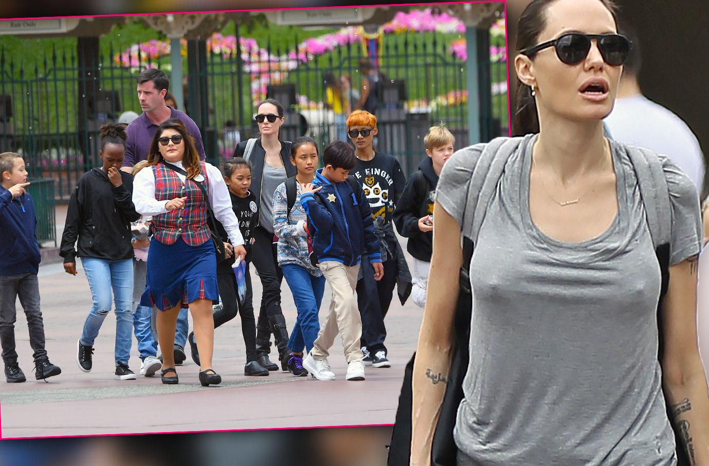 Brad Pitt Angelina Jolie Kids Shiloh Birthday Disneyland Pics