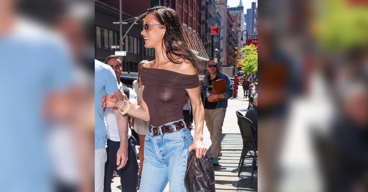 bella hadid nip slip nyc