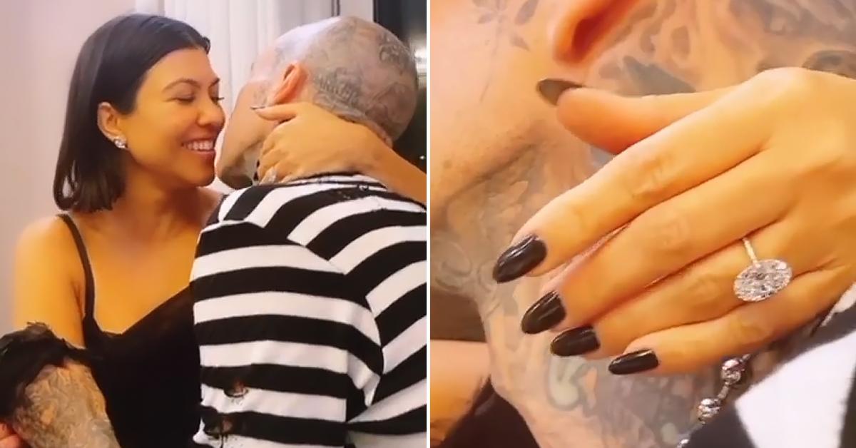 kourtney kardashian travis barker engagement ring  million dollars r