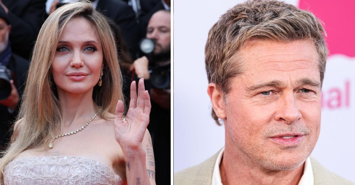 Split photo of Angelina Jolie and Brad Pitt